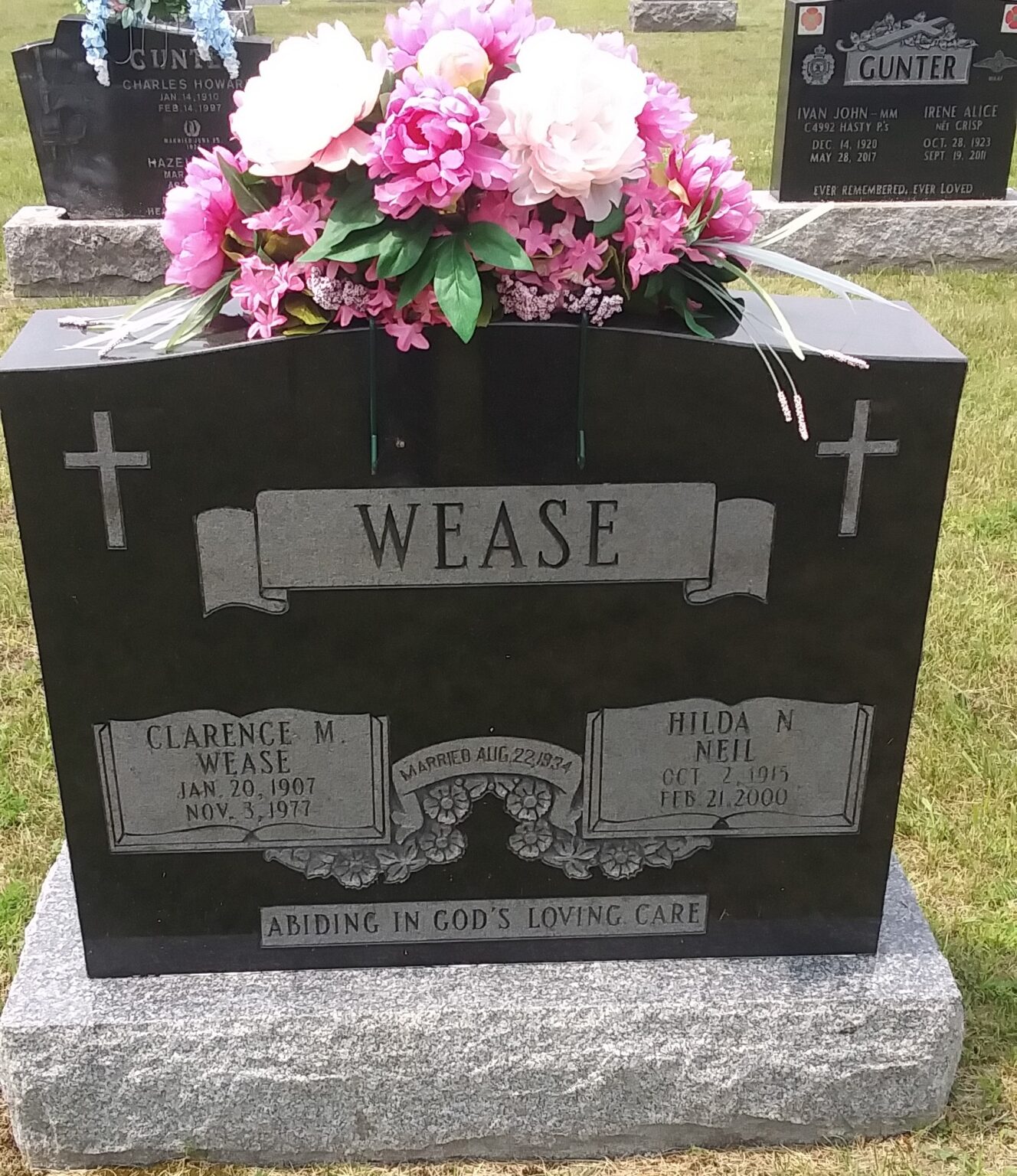 Tombstone Clarence Wease St Andrew S United Cemetery Coe Hill