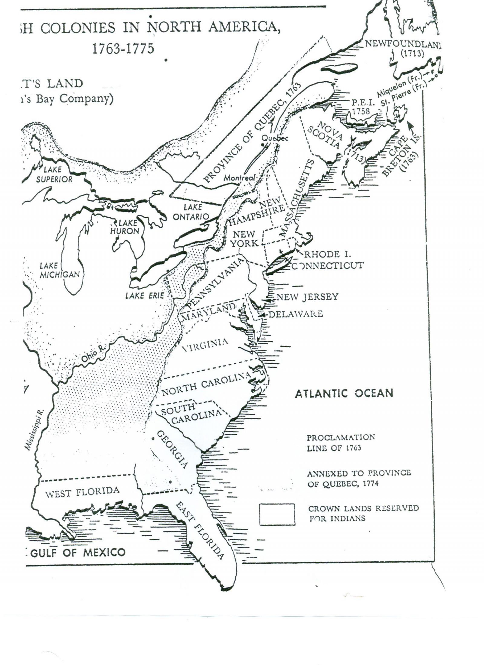 USA MAP – British Colonies in 1700s | normagillespie.ca