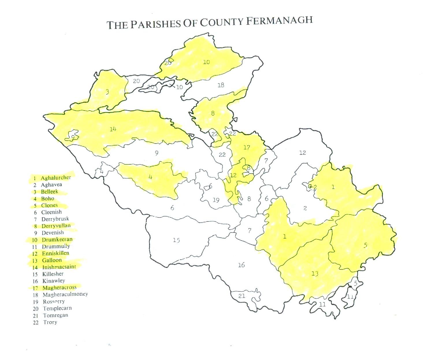 Map Of Co Fermanagh