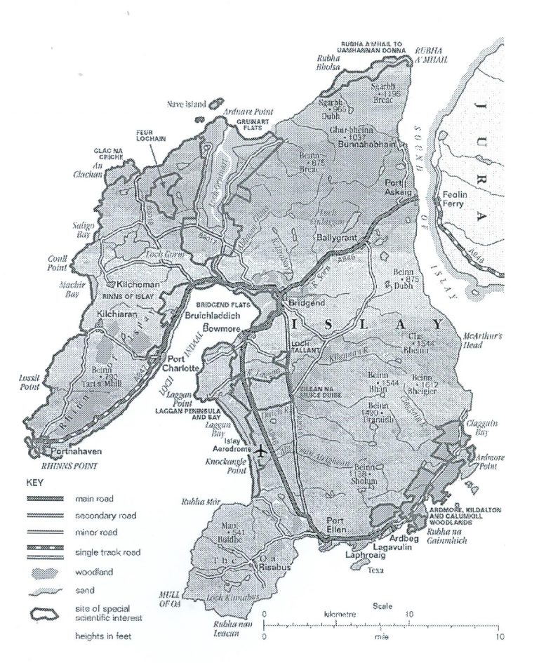 SCOTLAND MAP: Argyll Isle of Islay Overview | normagillespie.ca