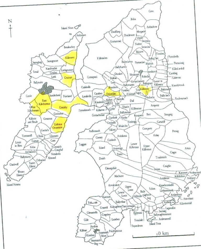 SCOTLAND MAP: Argyll Isle of Islay Parishes | Gillespie Family History ...