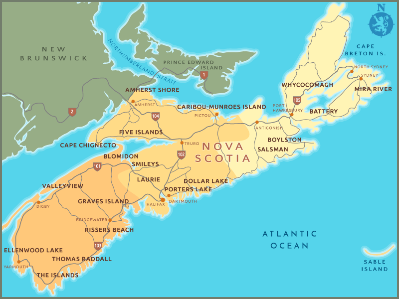 Map Of Nova Scotia 
