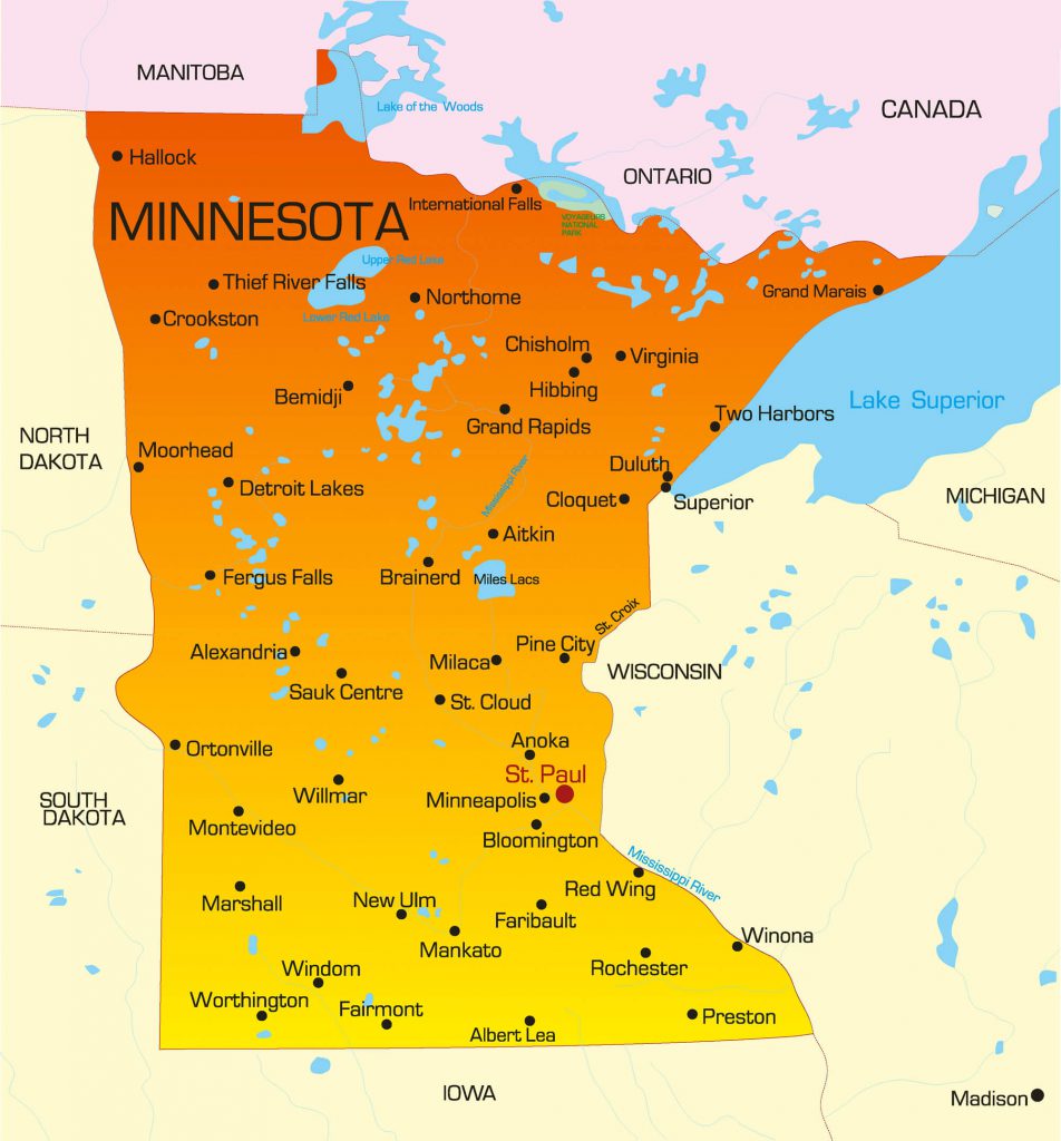 USA Minnesota Gillespie Family History Library Normagillespie Ca   Map Minnesota2 952x1024 