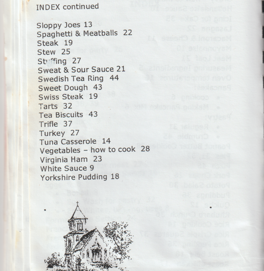Cookbook Index 3