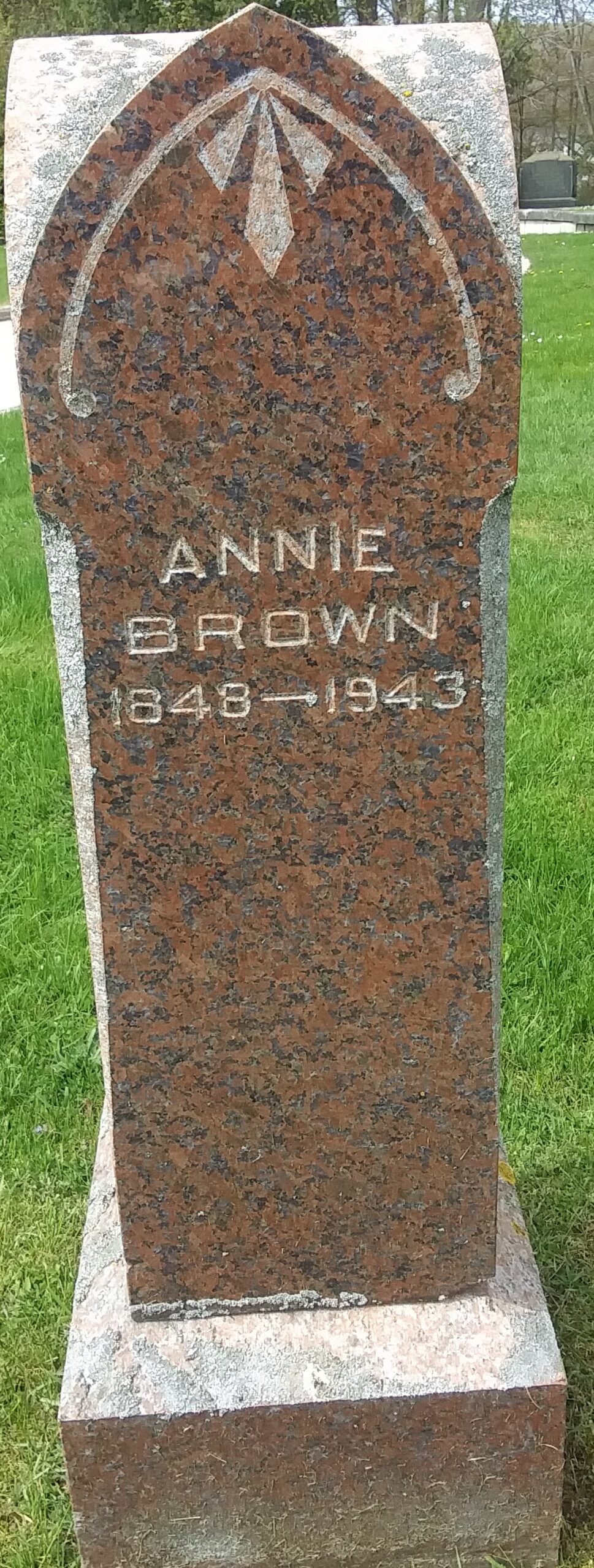 Annie Brown, Greenwood Cem, Owen Sound, 2023