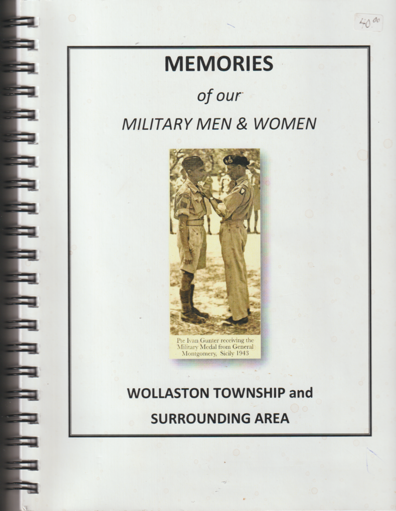 Book Memories of Our Men & Women of Wollaston Twp