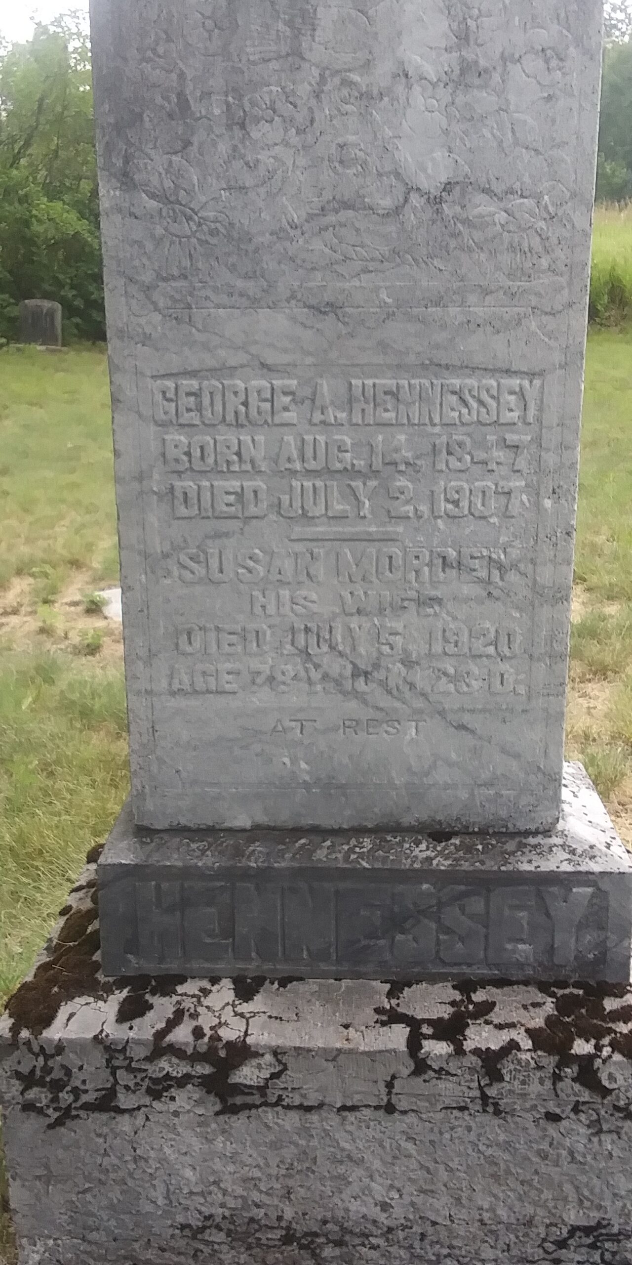 George Hennessey, Salem Pioneer Cemetery