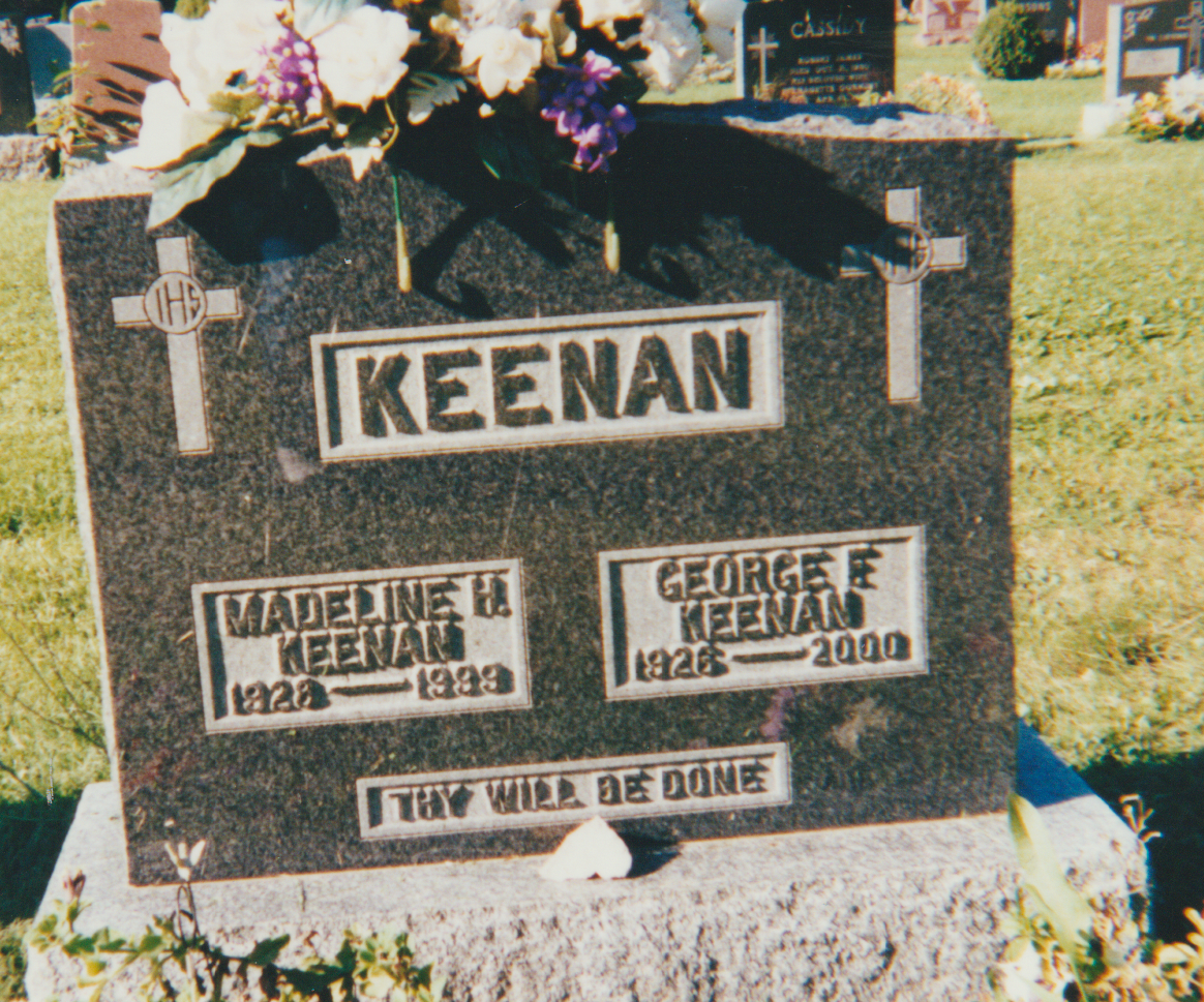 Tombstone George & Madeline Keenan, Lindsay