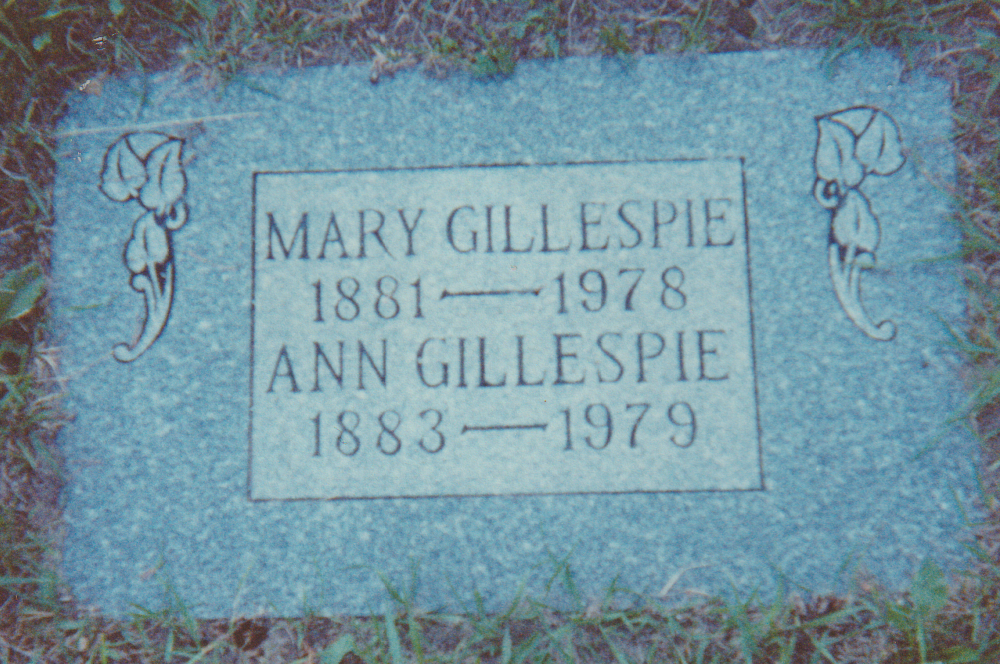 Tombstone Mary & Ann Gillespie, Staynor