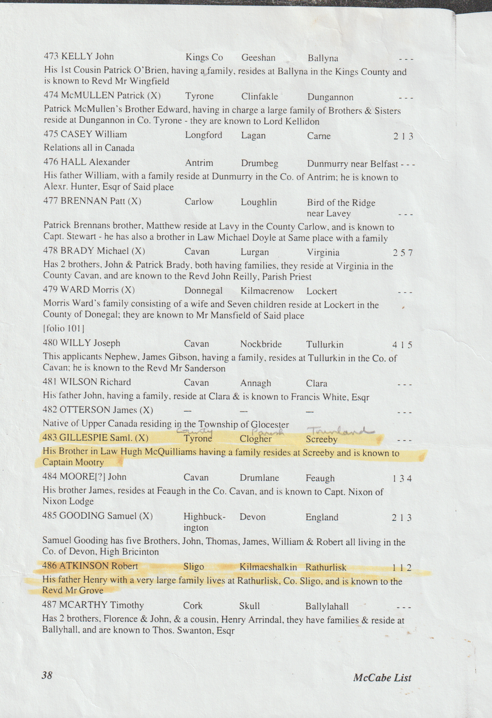 McCabe List Gillespie McCabe List Gillespie
