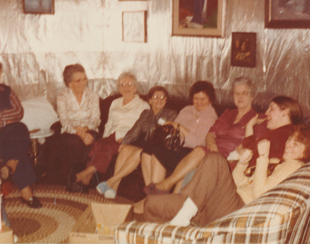 Group B at Norma's baby shower, 1984