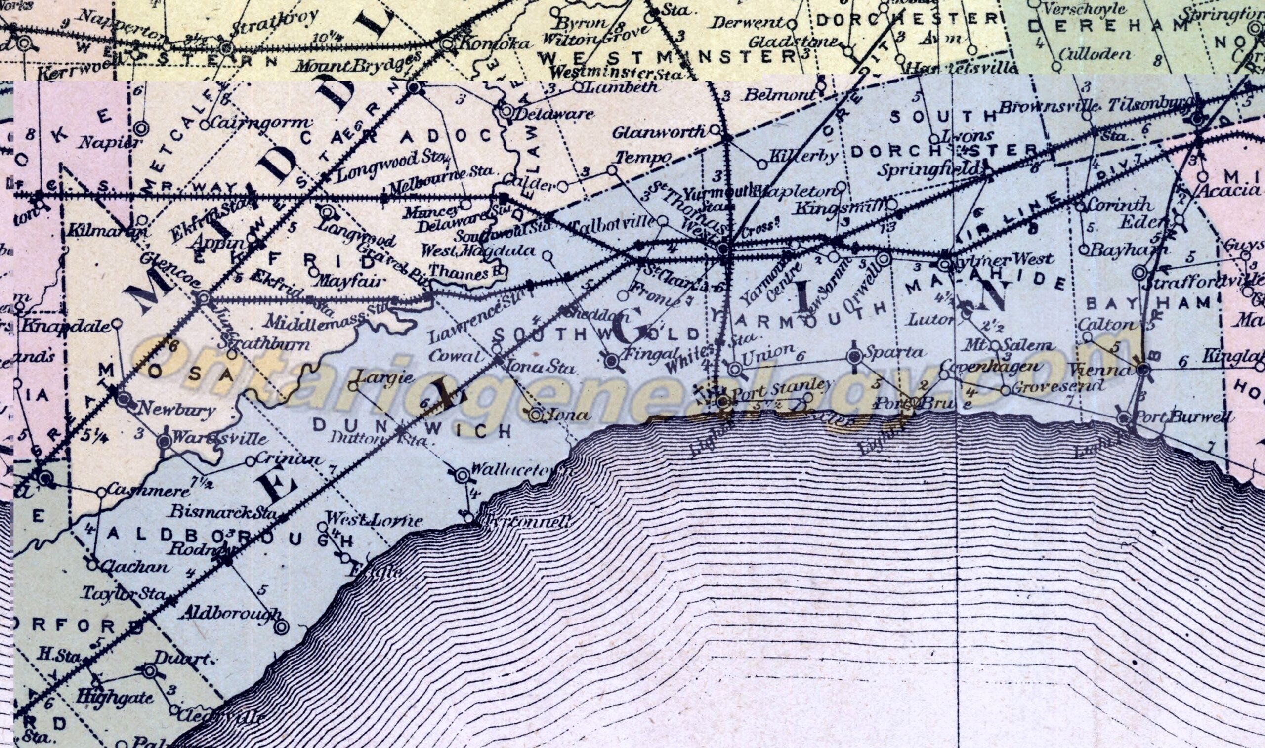 Map Elgin County Map Elgin County