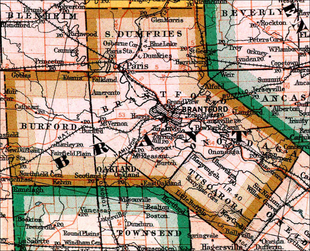 Map of Brant Co Map of Brant Co