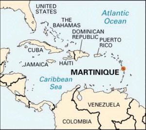 Map of Martinique Location Map of Martinique Location