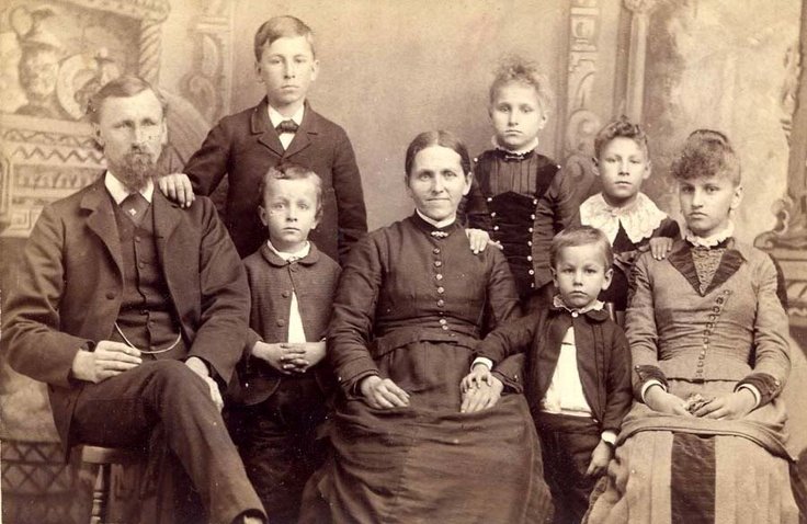 family in 1800s photo